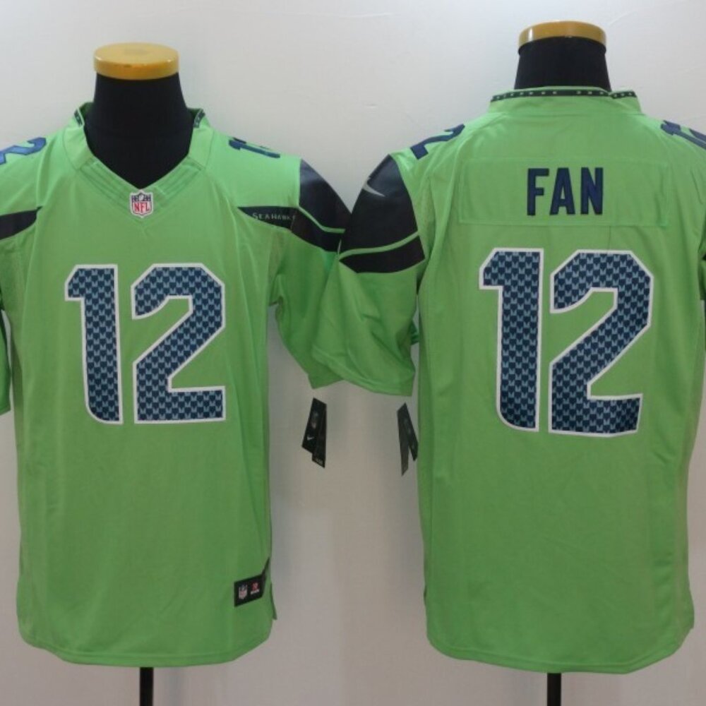 Mens Youth 12s Fan Green Stitched Jersey
